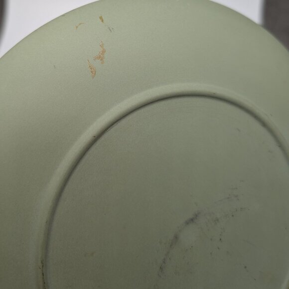 Vtg Wedgewood Jasperware William Shakespeare Plate Green Embossed Relief 8" - Picture 8 of 8